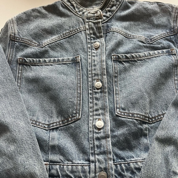 EUC Women's Long Sleeve Denim Midi Dress - Future Collective Size 2 44" Length - Picture 3 of 5